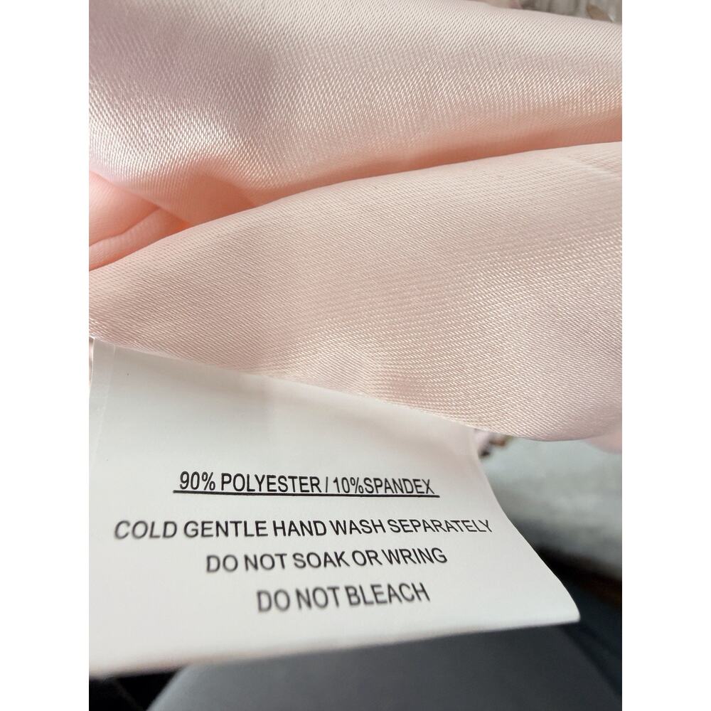 Angel Biba NWT Blush Sequin Mini Dress Rose Gold Cocktail Party Wedding Guest M - Picture 9 of 16